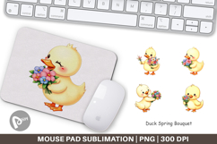 Mouse Pad Duck Spring Bouquet Product Image 1