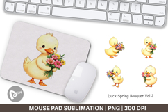 Mouse Pad Duck Spring Bouquet Product Image 1