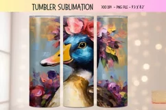 Duck Tumbler Wrap | 3d Animal Sublimation Tumbler Designs