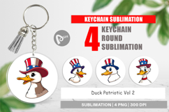 Keychain Duck Patriotic Product Image 1