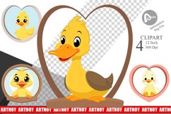 Clipart Heart Duck Product Image 1