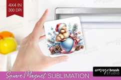 Duckling Pastel Christmas Magnet Sublimation Coquette Xmas Product Image 1