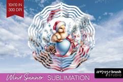 Duckling Pastel Christmas Wind Spinner Sublimation PNG Product Image 1