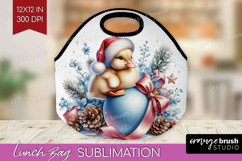 Duckling Pastel Christmas Lunch Bag Coquette Xmas Lunch Bug Product Image 1
