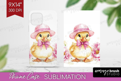 Duckling Flowers Phone Case PNG Cute Farm Case PNG Product Image 1