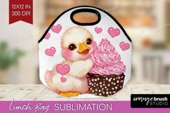 Duckling Valentine Lunch Bag Cute Valentines Day Lunch Bug Product Image 1