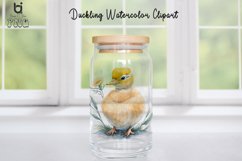 Duckling Watercolor Clipart, Duckling Mug Sublimation Png Product Image 4