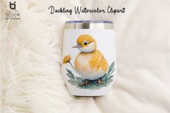 Duckling Watercolor Clipart, Duckling Mug Sublimation Png Product Image 5