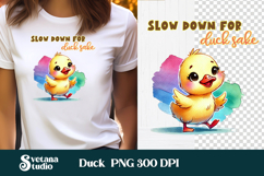 Funny duck clipart | Duck sublimation | Duck quotes PNG Product Image 1
