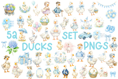 52 Family Baby Ducks PNG for Nursery and Design Product Image 1
