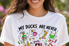 My Ducks Are Never In A Row PNG, Funny Teacher Sublimation Product Image 5
