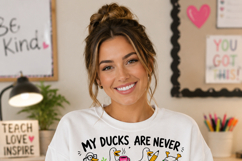 My Ducks Are Never In A Row PNG, Funny Teacher Sublimation Product Image 2