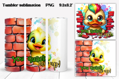Funny duck tumbler sublimation | Sarcastic quote tumbler PNG Product Image 1
