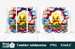 Funny duck tumbler sublimation | Sarcastic quote tumbler PNG Product Image 1