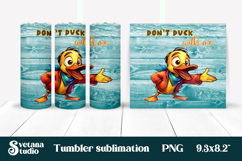 Funny duck tumbler | Sarcastic quotes tumbler | Tumbler wrap Product Image 1