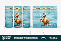 Funny duck tumbler | Sarcastic quotes tumbler | Tumbler wrap Product Image 1