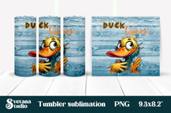 Funny duck tumbler | Sarcastic quotes tumbler | Tumbler wrap Product Image 1