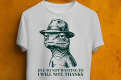 Funny Lizard SVG Sarcastic Introvert Quote Design Product Image 3