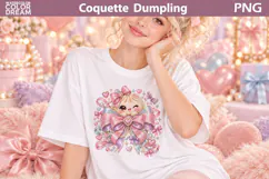 Coquette Dumling Clipart | Cute Dumpling Sublimation Product Image 4