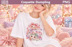 Coquette Dumpling Bow Clipart | Pastel Dumpling Book Sublimat Product Image 3