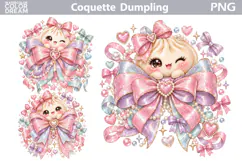 Coquette Dumling Clipart | Cute Dumpling Sublimation Product Image 1