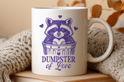 Dumpster of Love SVG | Funny Raccoon PNG Trendy Design Product Image 3