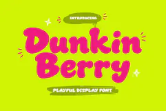 Dunkin Berry Rounded & Chubby Display Font Product Image 1