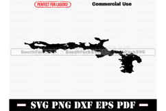 Dunlop Lake ON CA Ontario Canada Map Silhouette SVG PNG DX E Product Image 1
