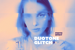 Duotone Glitch Photo Effect Product Image 1