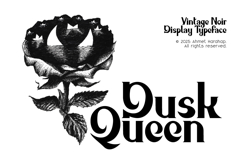 Dusk Queen - Vintage Noir Display Typeface Product Image 1