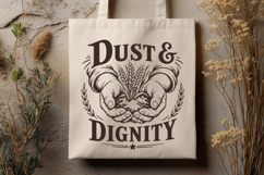 Dust and Dignity SVG - Farmer Hands PNG - Vintage Gardening Product Image 3