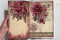 Dusty Rose Floral Vintage Junk Journal Pages Product Image 3