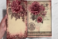 56 Dusty Rose Floral Vintage Junk Journal Pages Product Image 7