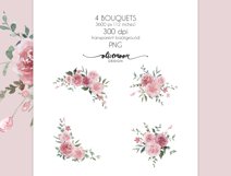 blush pink floral clipart