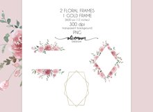 dusty pink floral clipart