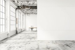 Open Space Office White Blank Wall Product Image 2