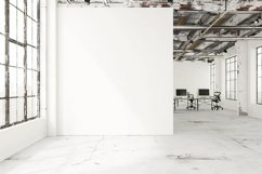 Open Space Office White Blank Wall Product Image 3