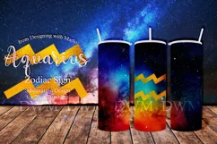 Aquarius - Zodiac Sign 20oz Tumbler Sublimation, design 1 Product Image 1