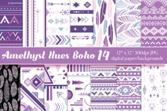 Amethyst Hues 12&quot;x12&quot; Boho Pattern Paper Backgrounds Product Image 1