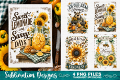 Sunflower Kitchen Towels PNG Sublimation Designs 4 Files Product Image 3