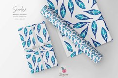 Blue Leaves Seamless Pattern, blue seamless file DXs Product Image 4