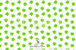 4-leaf clovers Seamless Pattern, St patrick pattern DXs Product Image 2