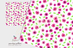 Pink Floral Seamless Pattern, pink flowers DXs Product Image 1