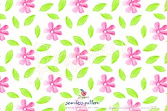 Spring Flowers Pattern, watercolor floral seamless file DXs Product Image 3