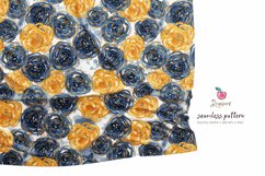 Floral Seamless file, watercolor big flowers pattern DXs Product Image 4
