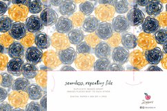 Floral Seamless file, watercolor big flowers pattern DXs Product Image 2