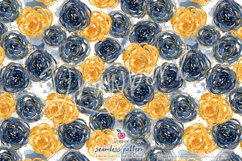 Floral Seamless file, watercolor big flowers pattern DXs Product Image 3