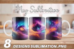 Dynamic colorful galaxy background | Mug sublimation design Product Image 1