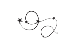 Dynamic wave line of stars clipart decoration Product Image 1