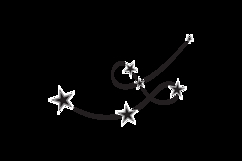 Dynamic wave line of stars clipart graphic Product Image 2